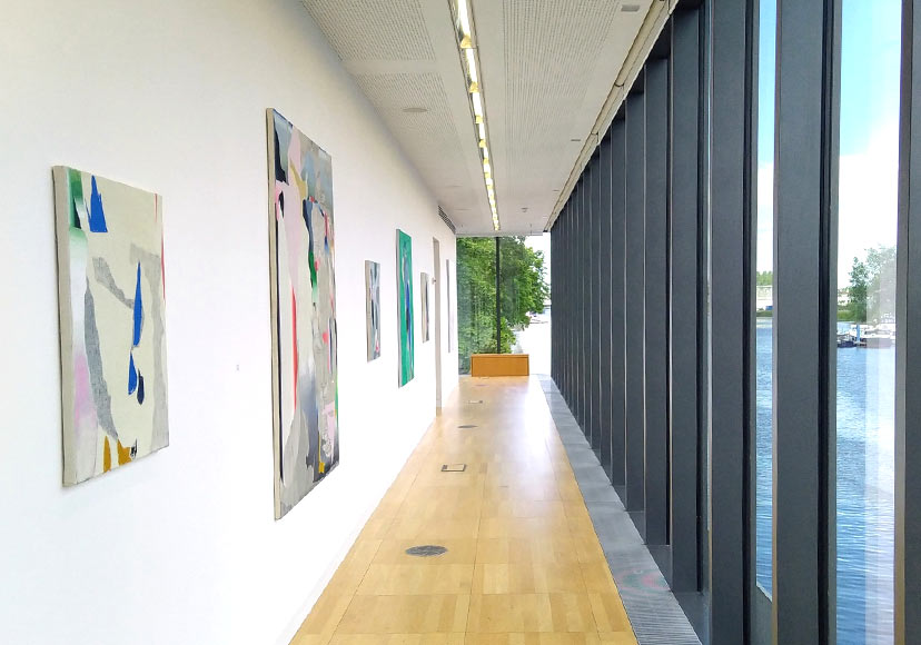 Paintings on display at the Luan Gallery.